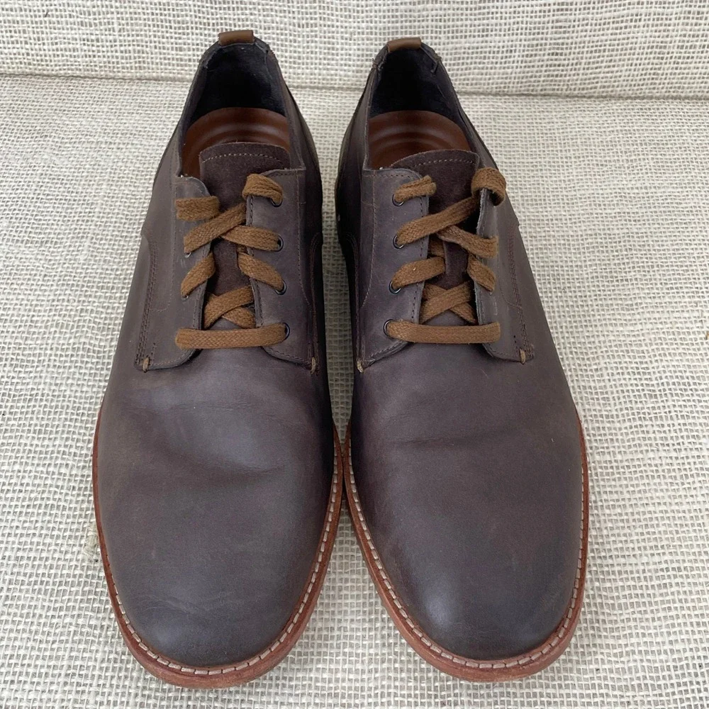 Cole Haan‎ Grand Series Mens 9.5M Dark Brown Leather Oxford Dress Shoes C31417